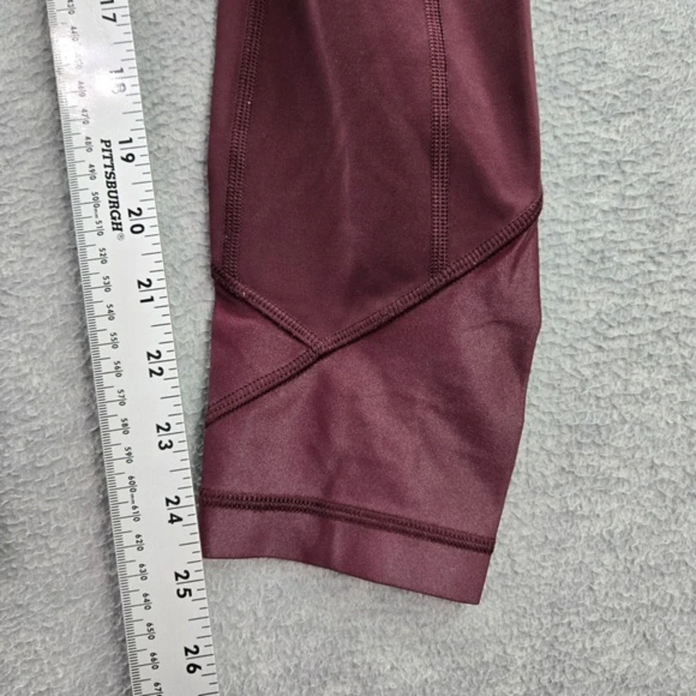 Lululemon Women Activewear Pants 4 Maroon Pace Queen Tight‎ 25